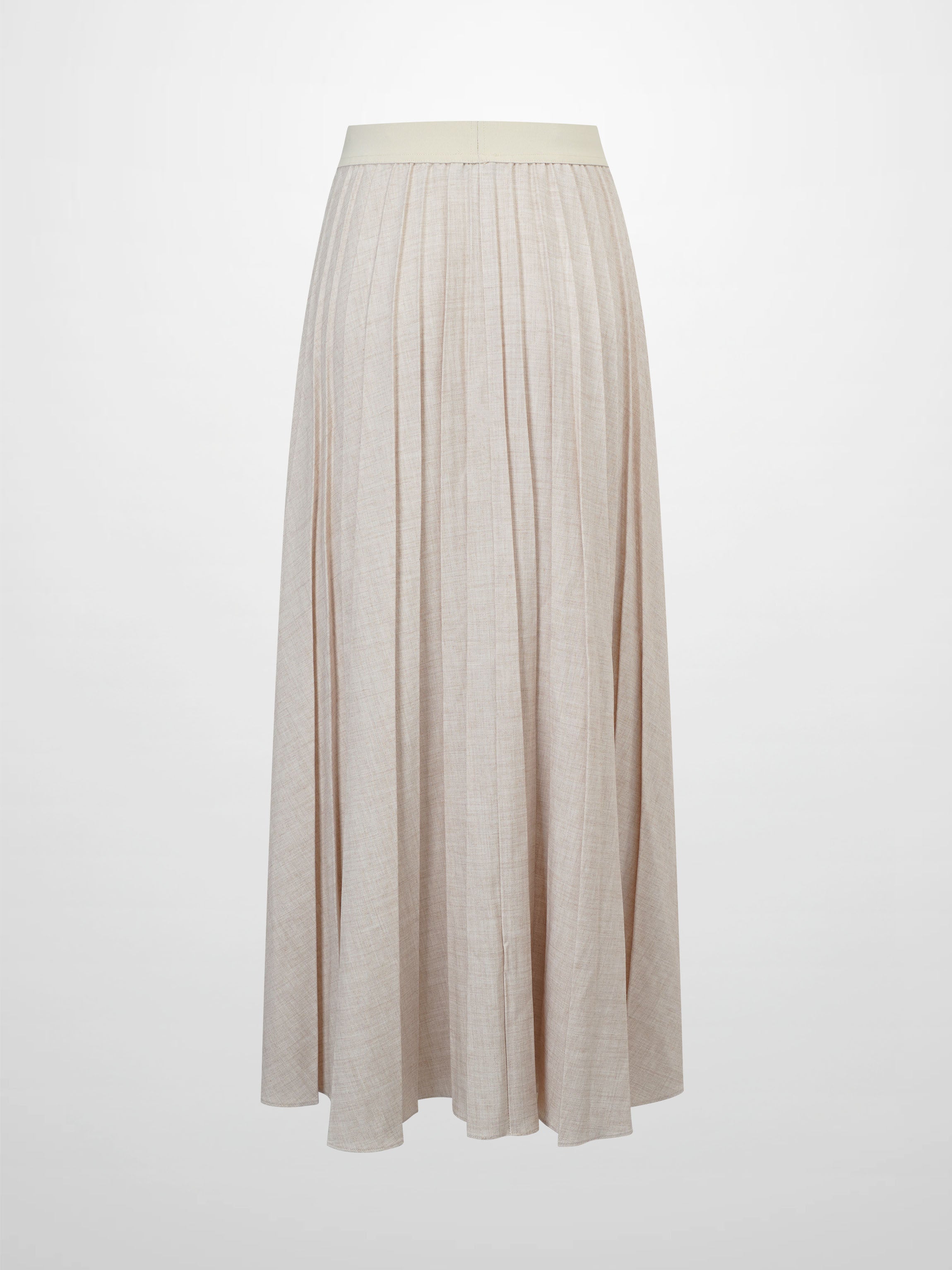 Marni Pleated Skirt 37&quot;-Oatmeal