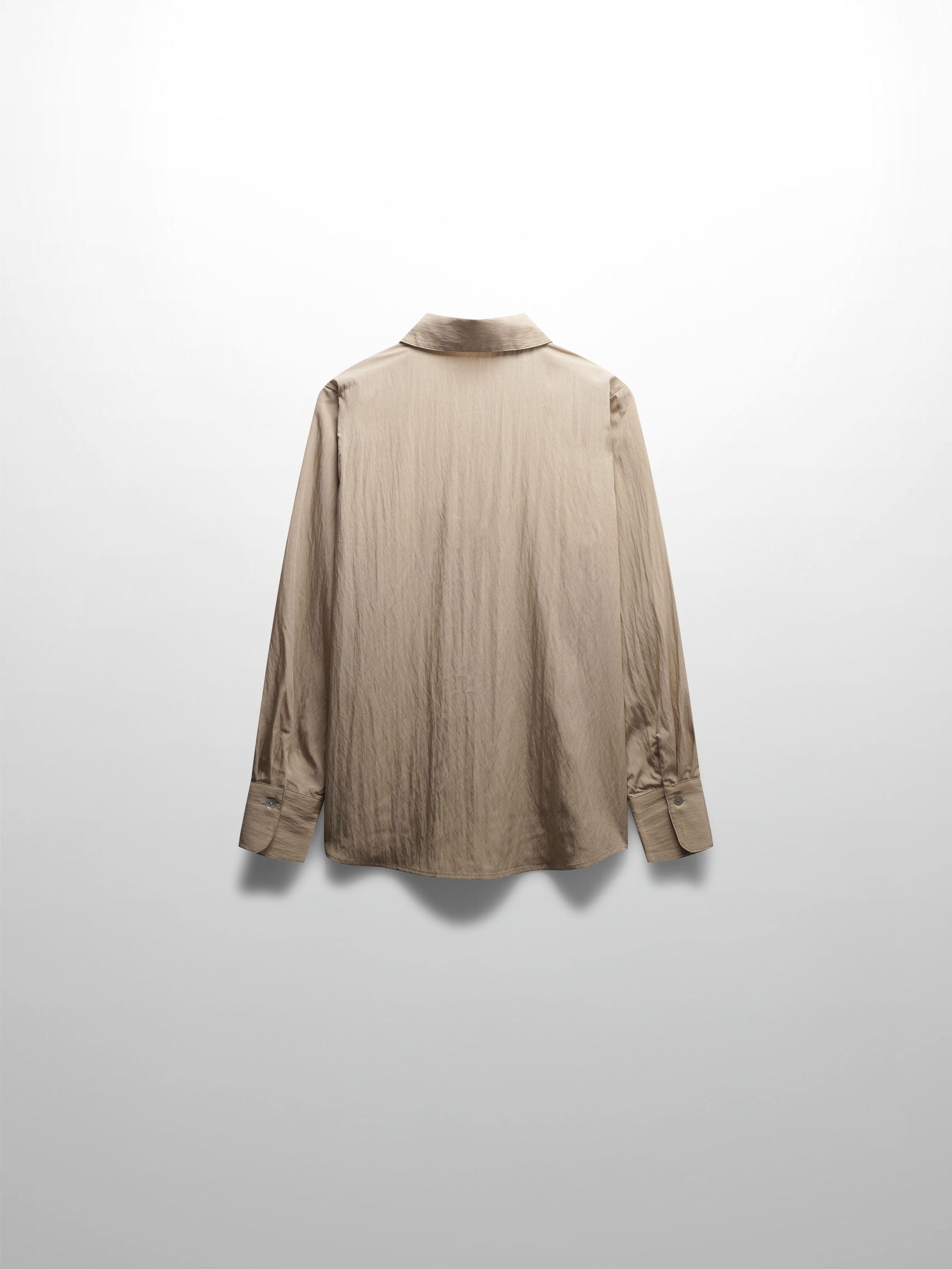 Crinkle Blouse-Tan