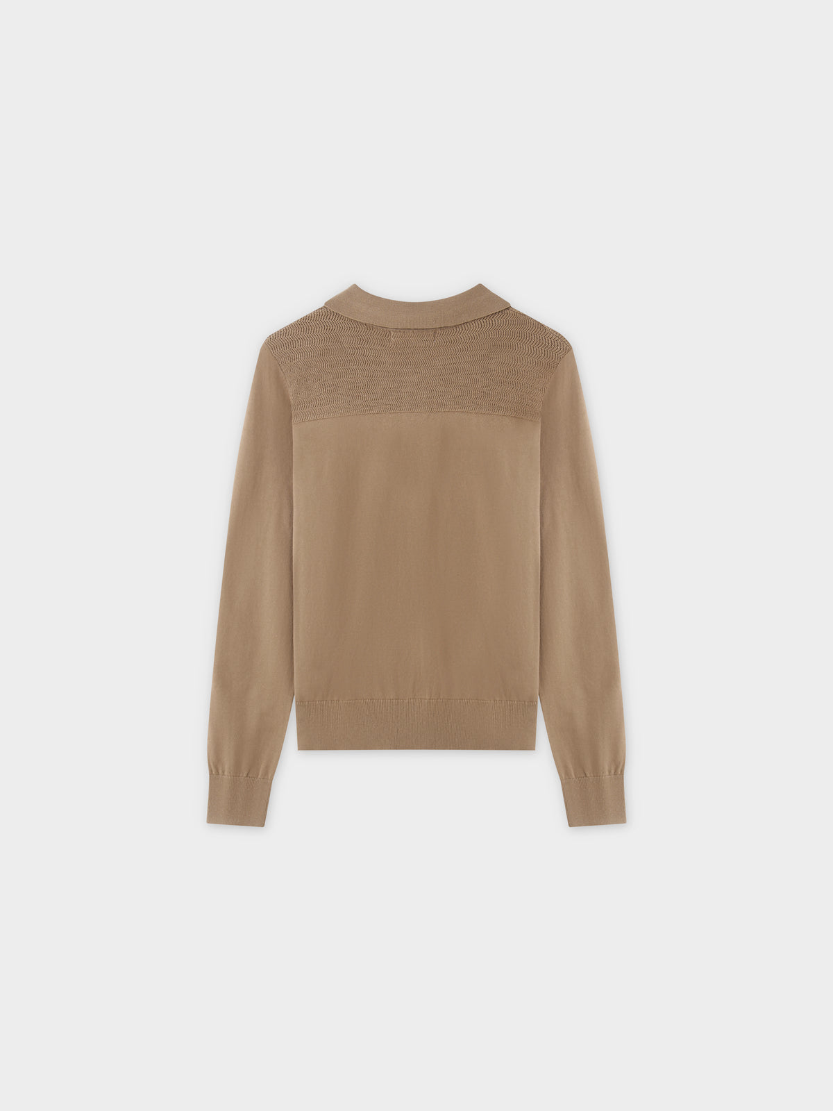 Mesh Top Sweater-Tan