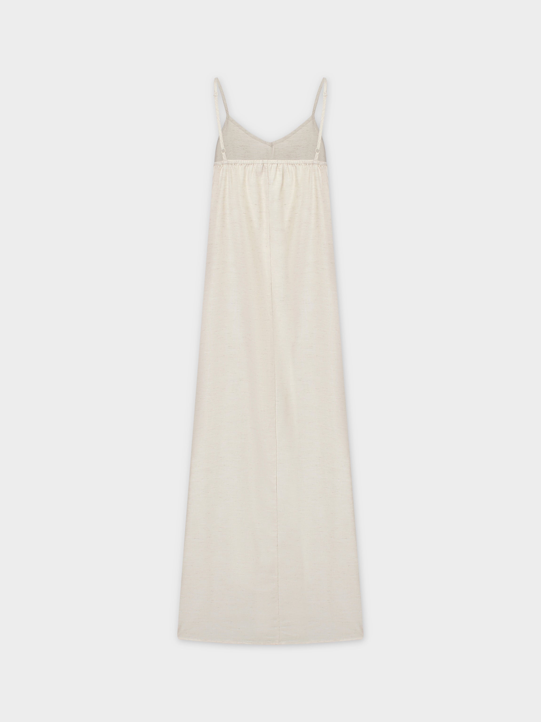 Linen Slip Dress-Oatmeal