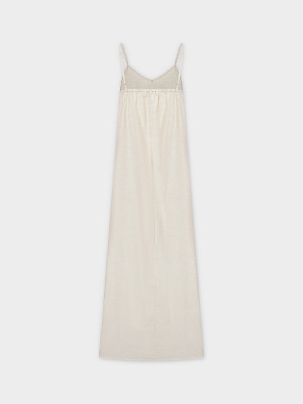 Linen Slip Dress-Oatmeal