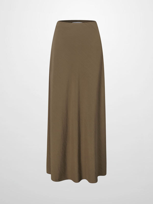 Crinkle  Skirt 37"-Brown