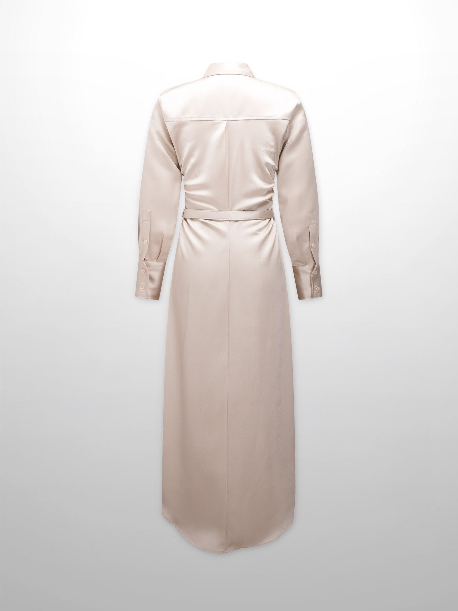 Side Gathered Dress-Champagne