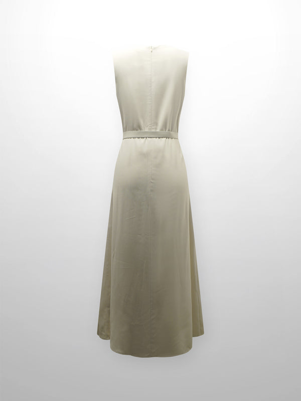Stitched Down Pleated Jumper-Cream