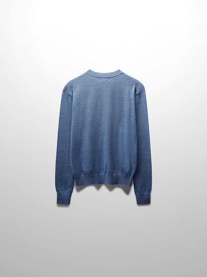 High V Lightweight Sweater-Heathered Blue