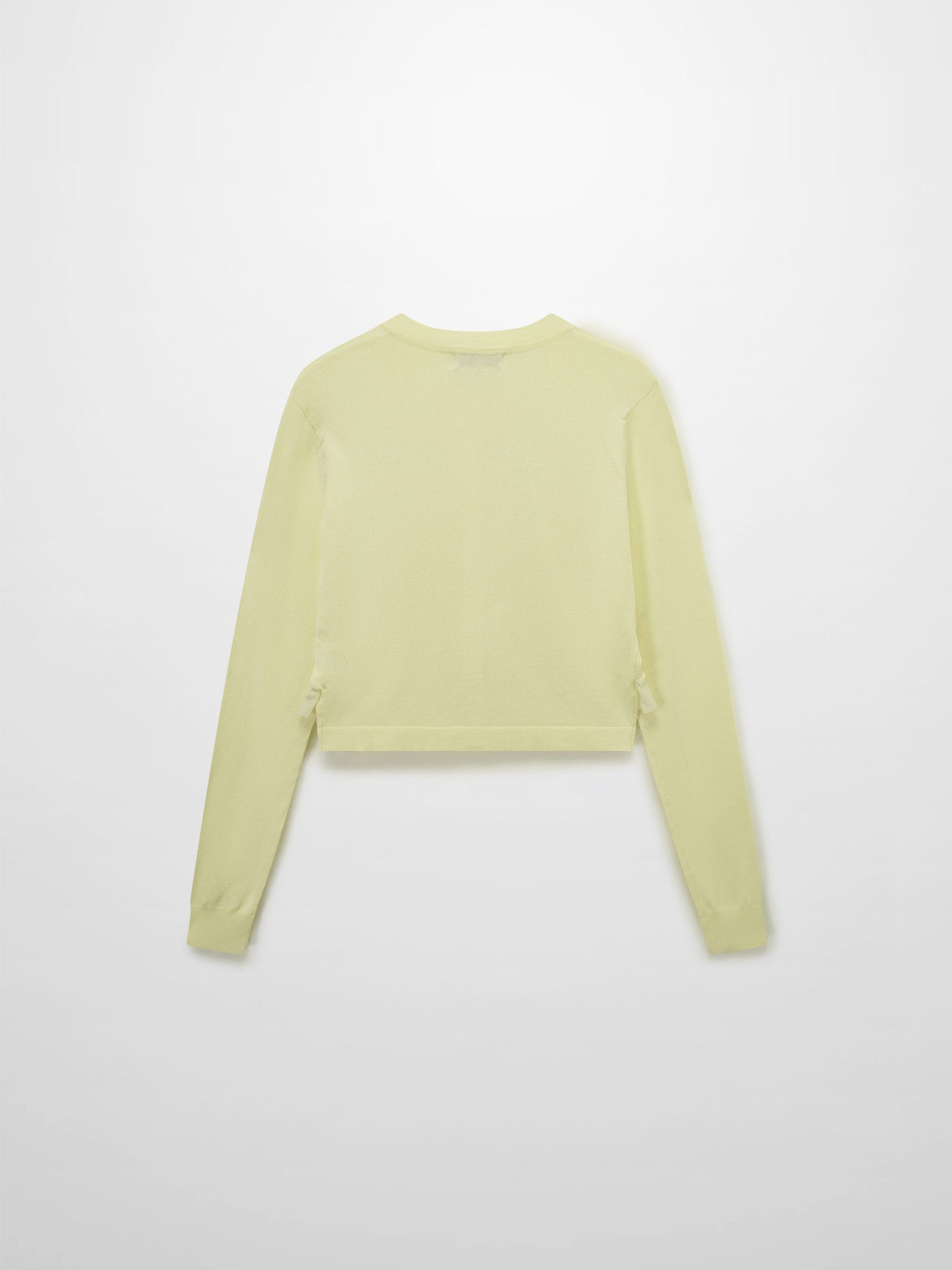 Ruffle Design Cardigan-Butter