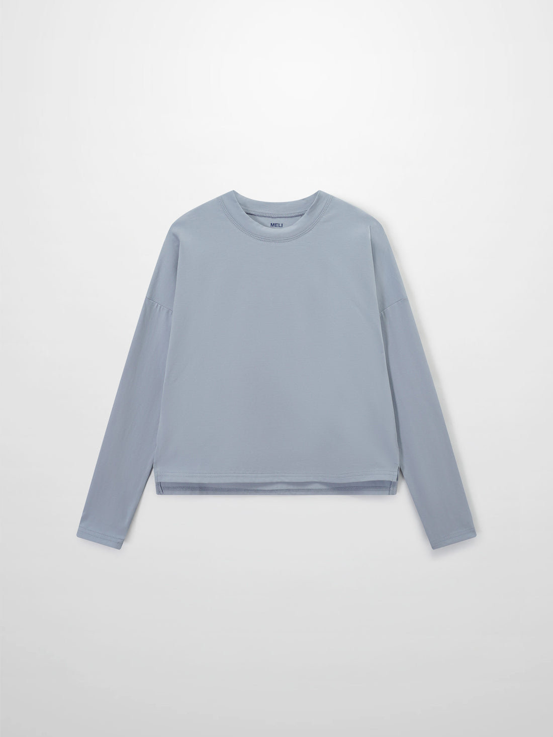 Cropped Boxy Tee-Light Blue