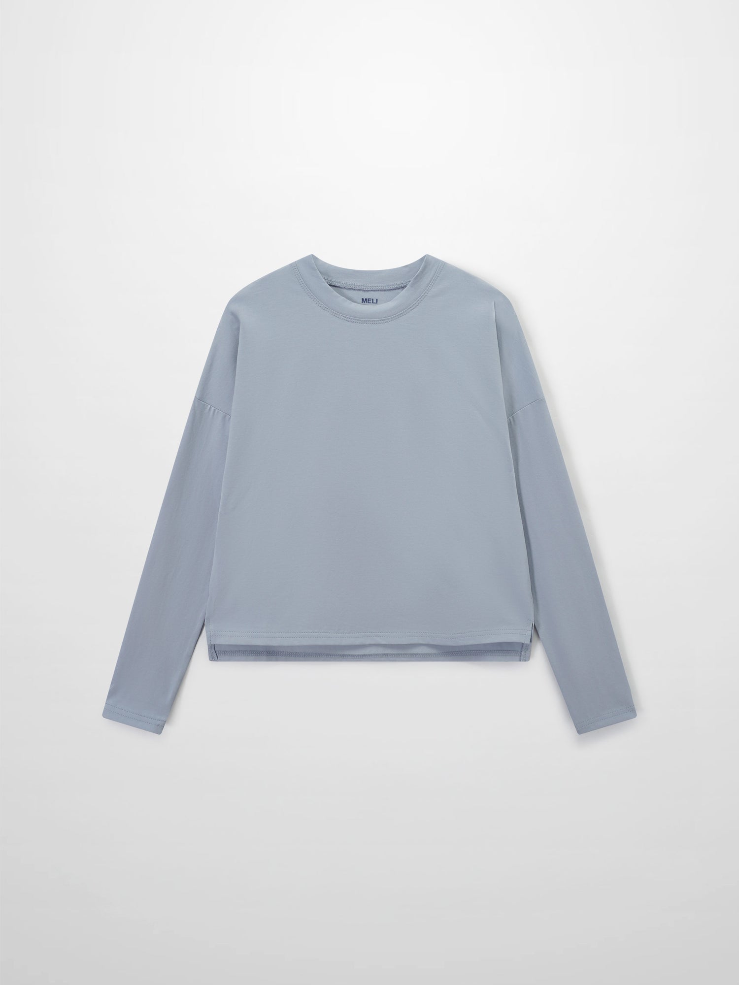 Cropped Boxy Tee-Light Blue
