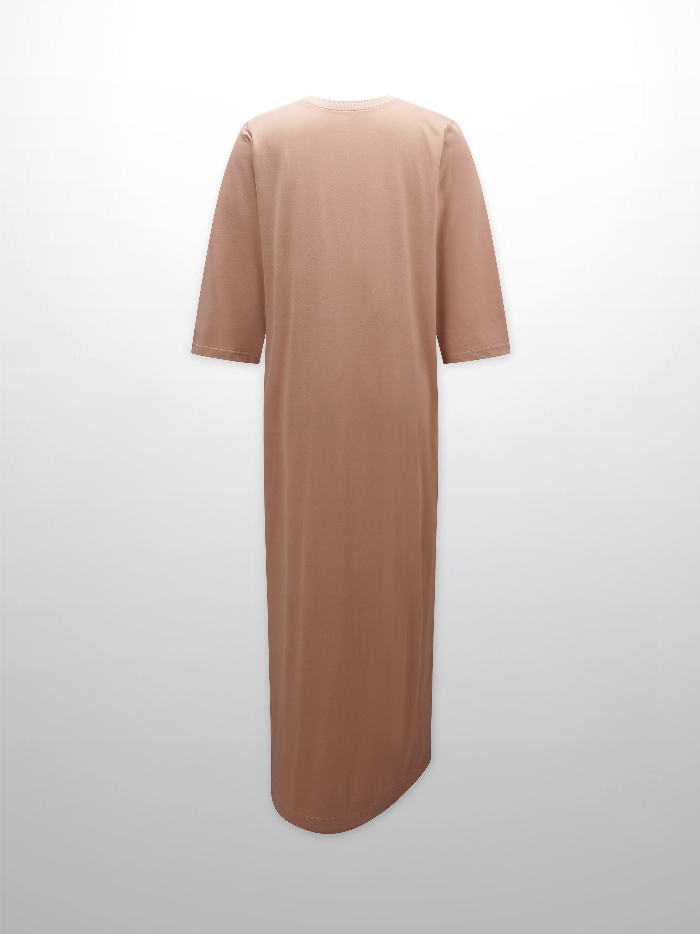 T-Shirt Maxi Dress-Tan