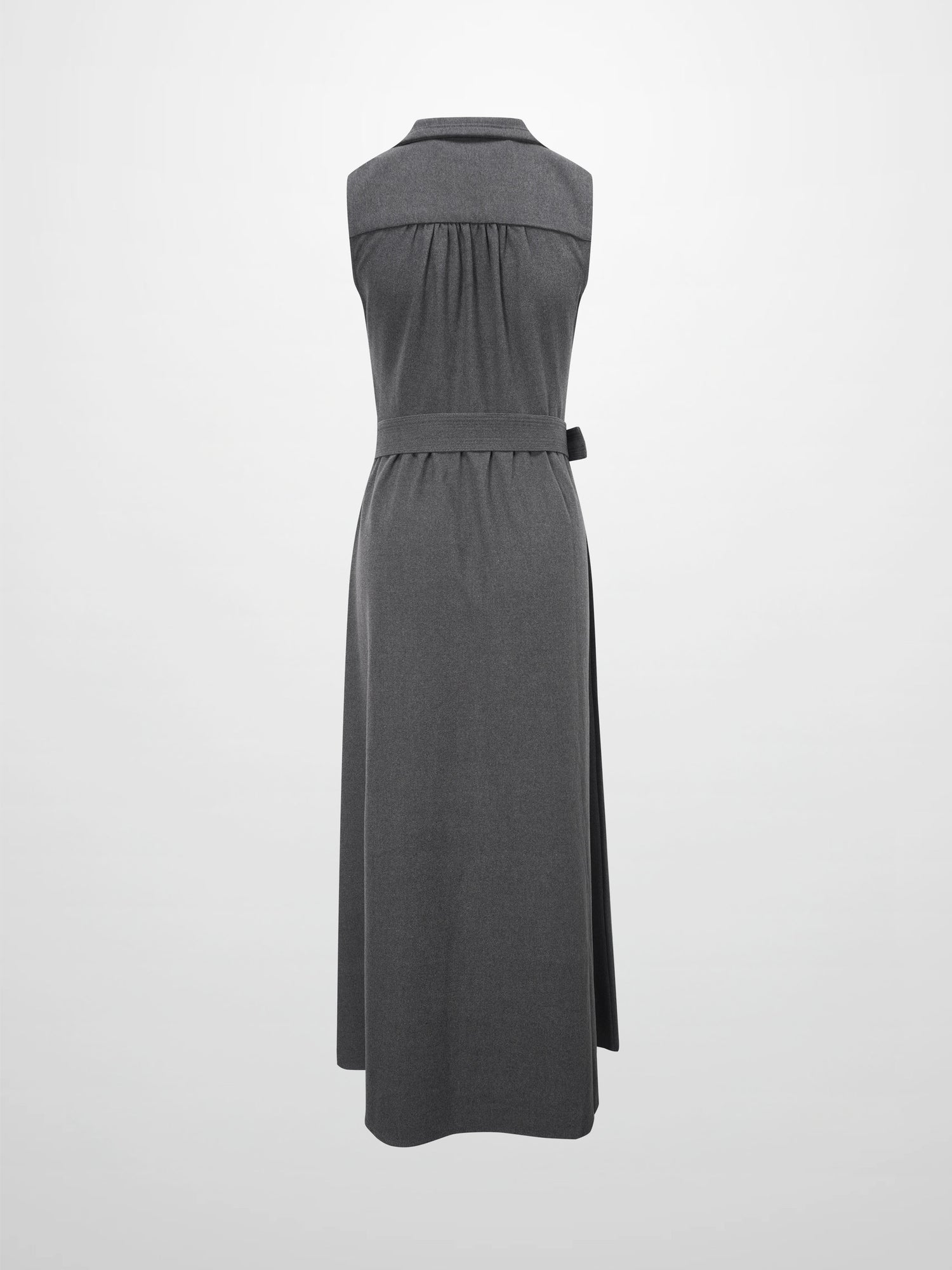 Belted Pocket Jumper-Grey