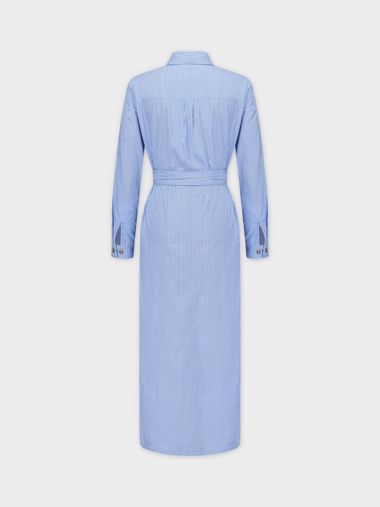 The Monday Dress-Light Blue/White