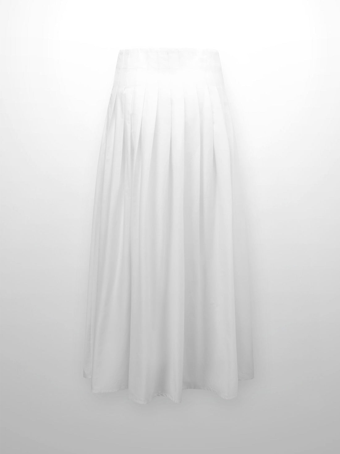 Full Pleated Skirt-White