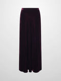 Velvet Flare Skirt-Burgundy