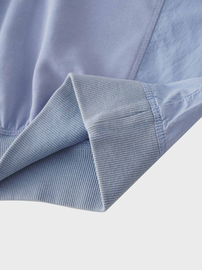 Washed Dolman Bomber Tee-Blue