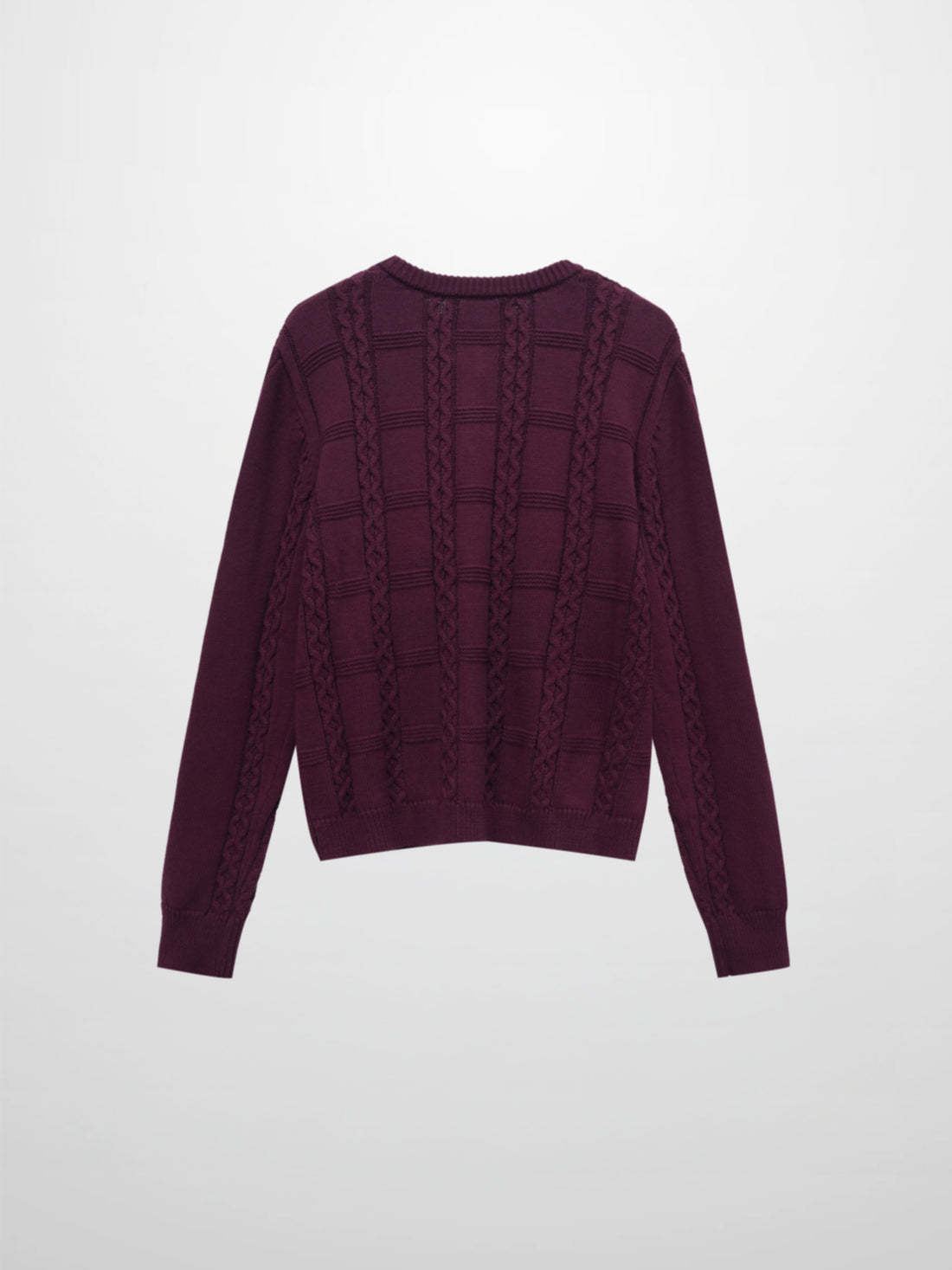 Cable Design Cardigan-Burgundy