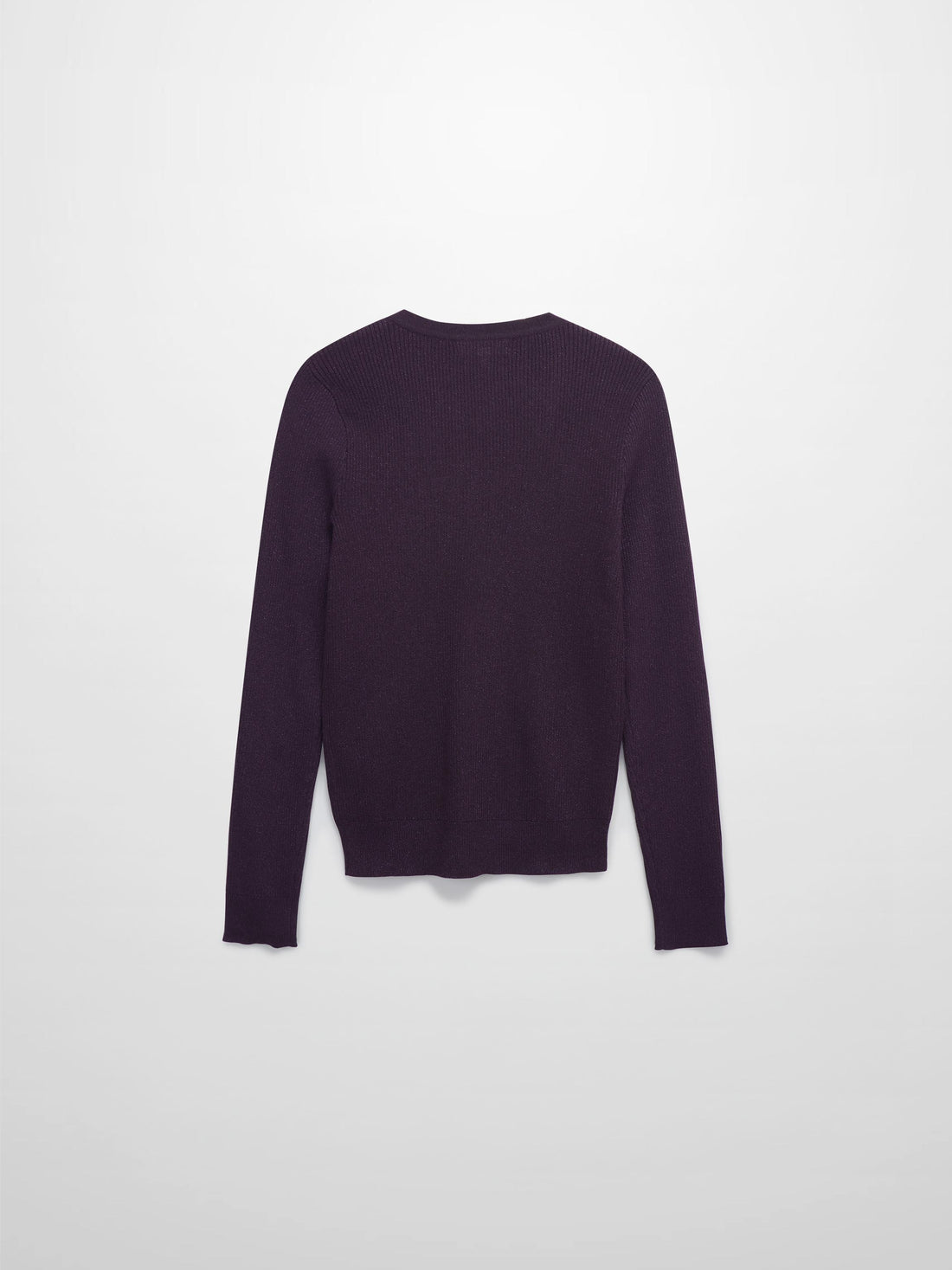 Lurex Ribbed Sweater-Purple