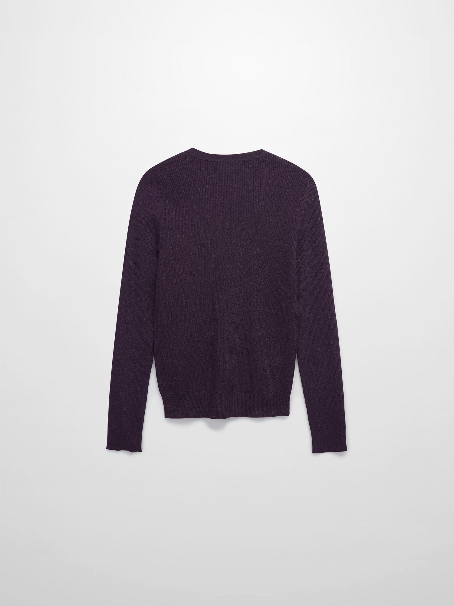 Lurex Ribbed Sweater-Purple