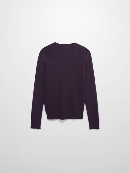 Lurex Ribbed Sweater-Purple