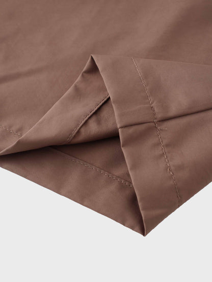 Waisted Full Taffeta Skirt-Mocha Mousse