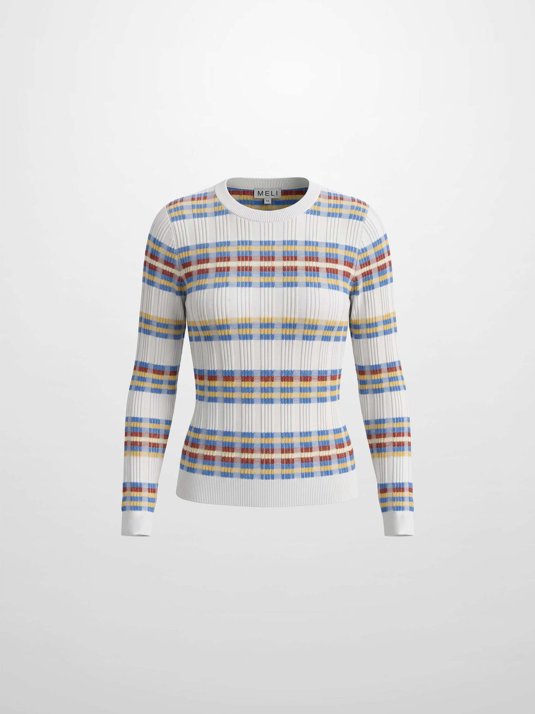Mixed Ribbed Stripe Sweater - White