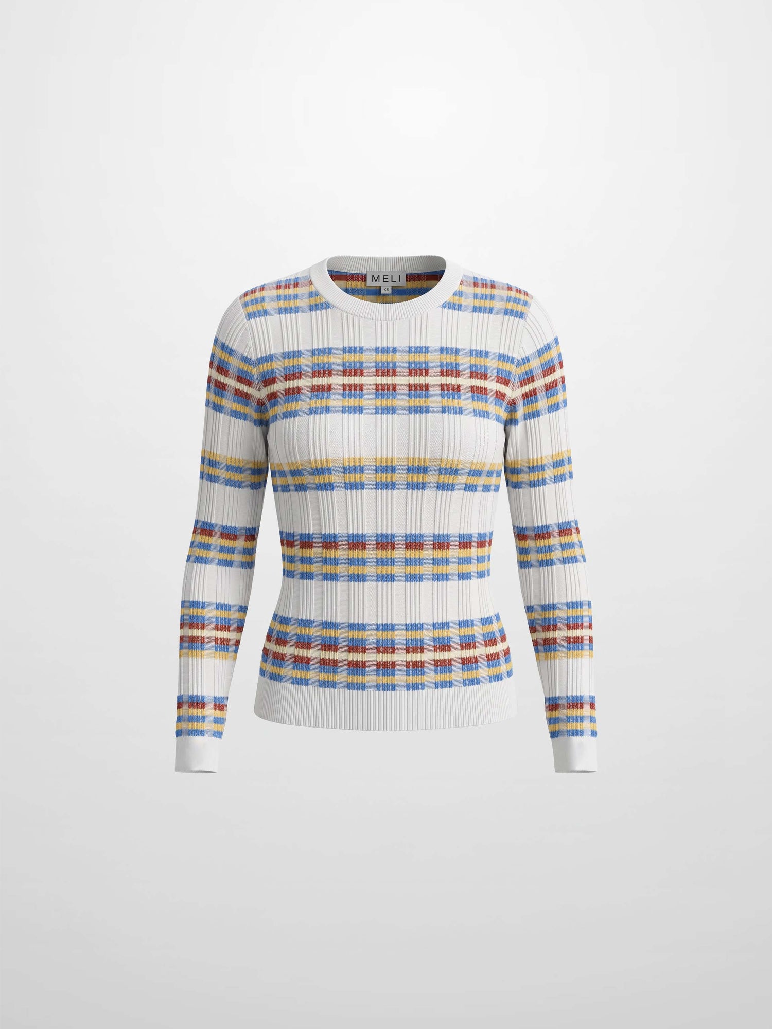 Mixed Ribbed Stripe Sweater - White