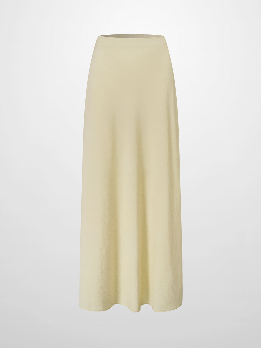 Crinkle Cotton Skirt 37"-Pale Yellow