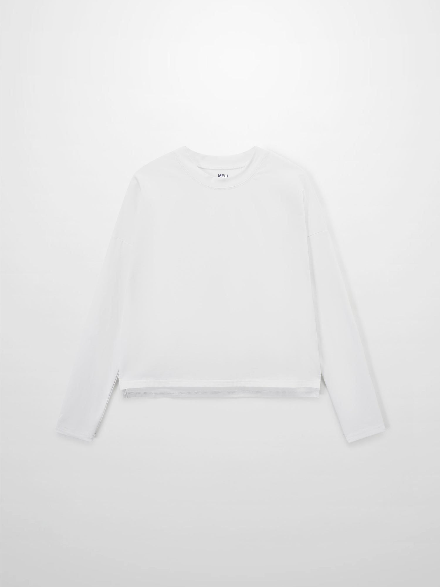 Cropped Boxy Tee-White