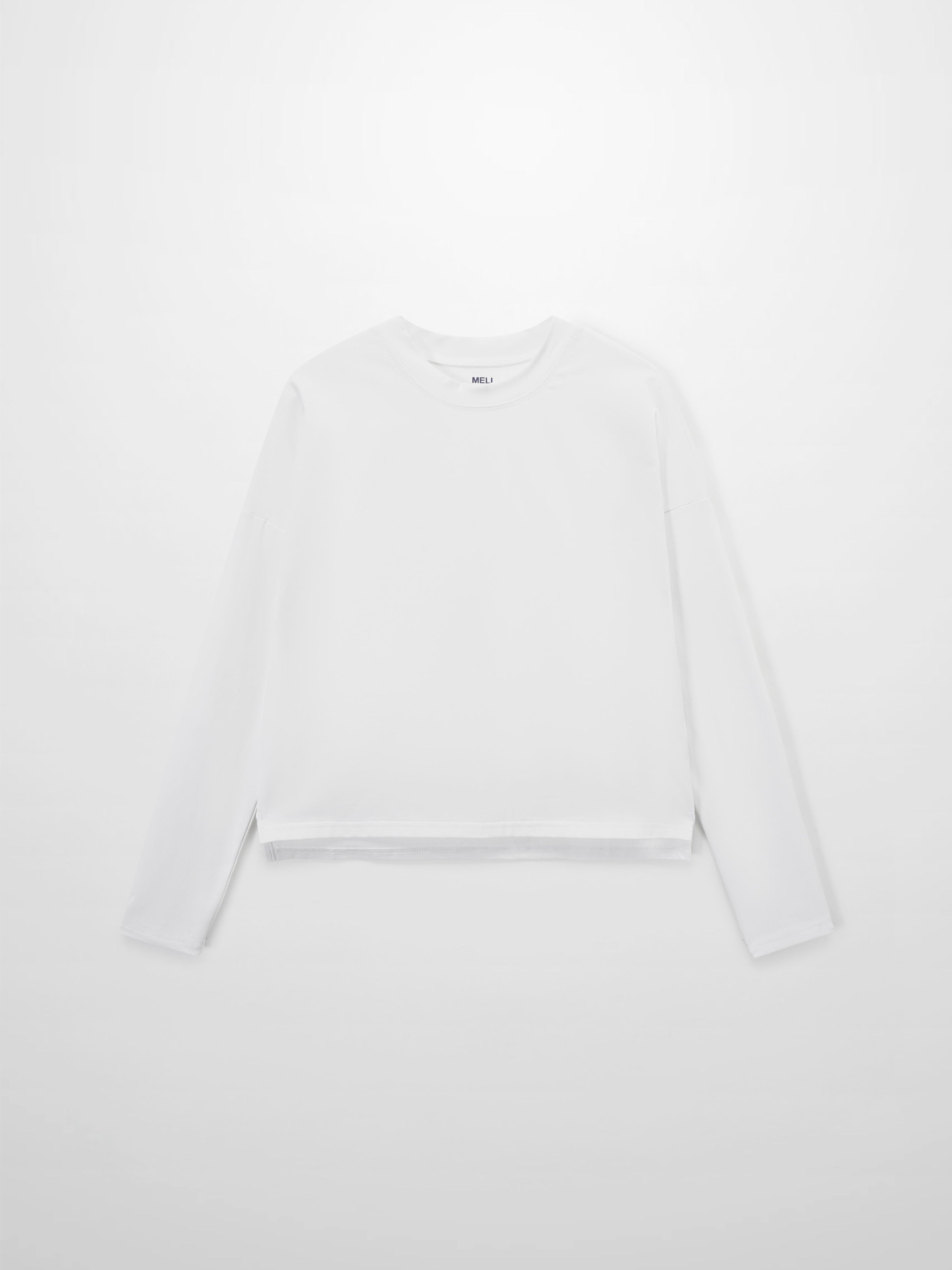 Cropped Boxy Tee-White