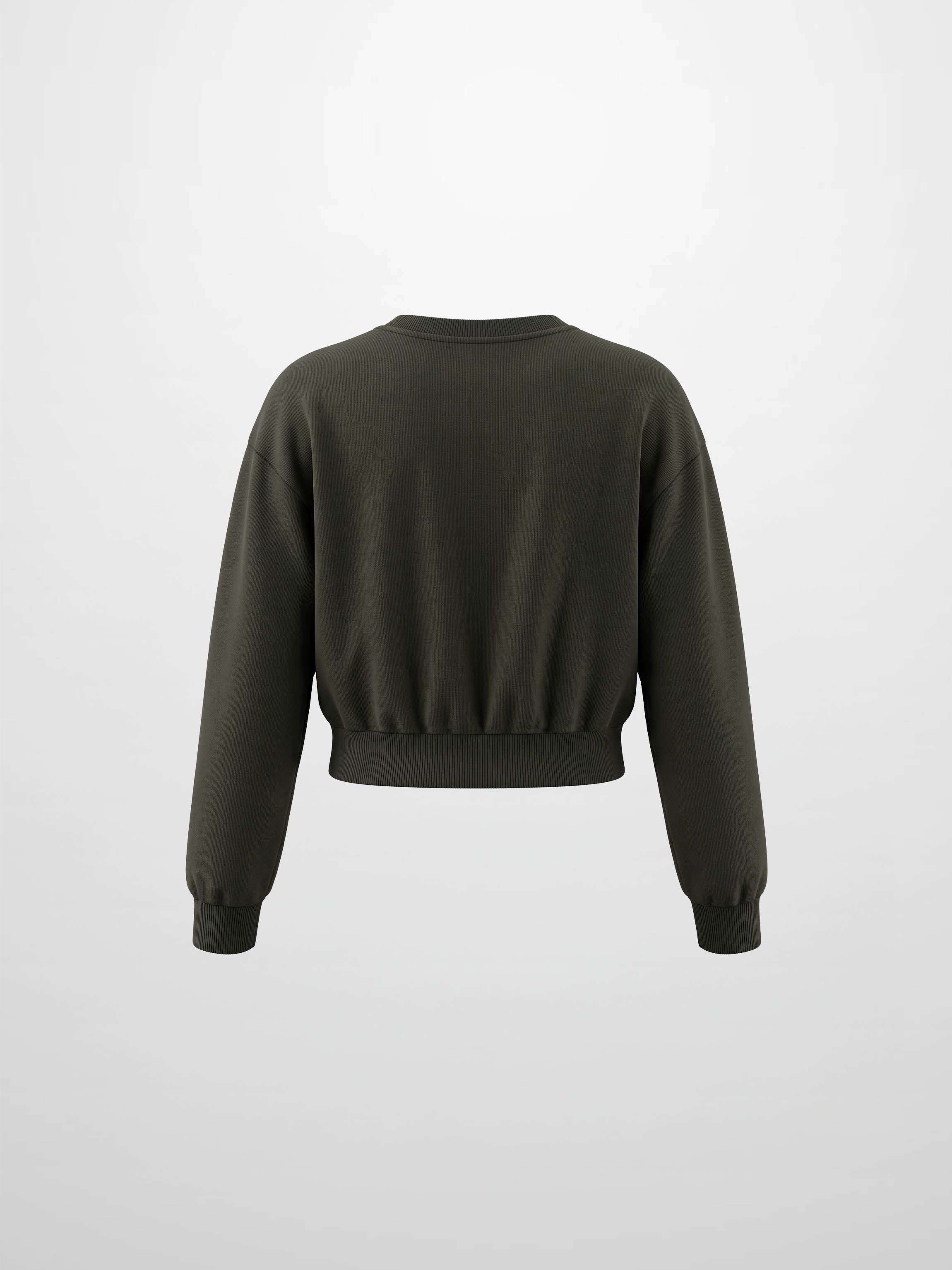Lightweight Crop Sweatshirt - Olive