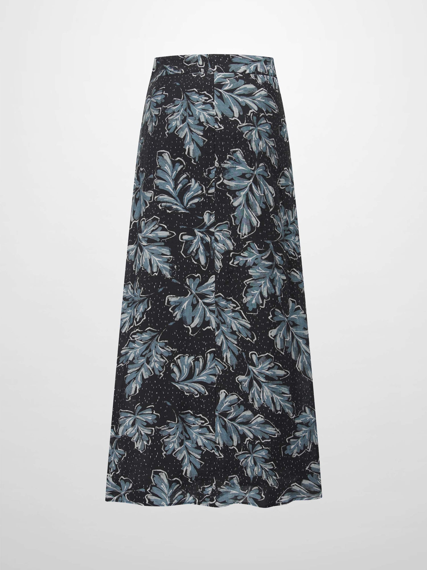 Gathered Overlay Skirt-Blue Floral