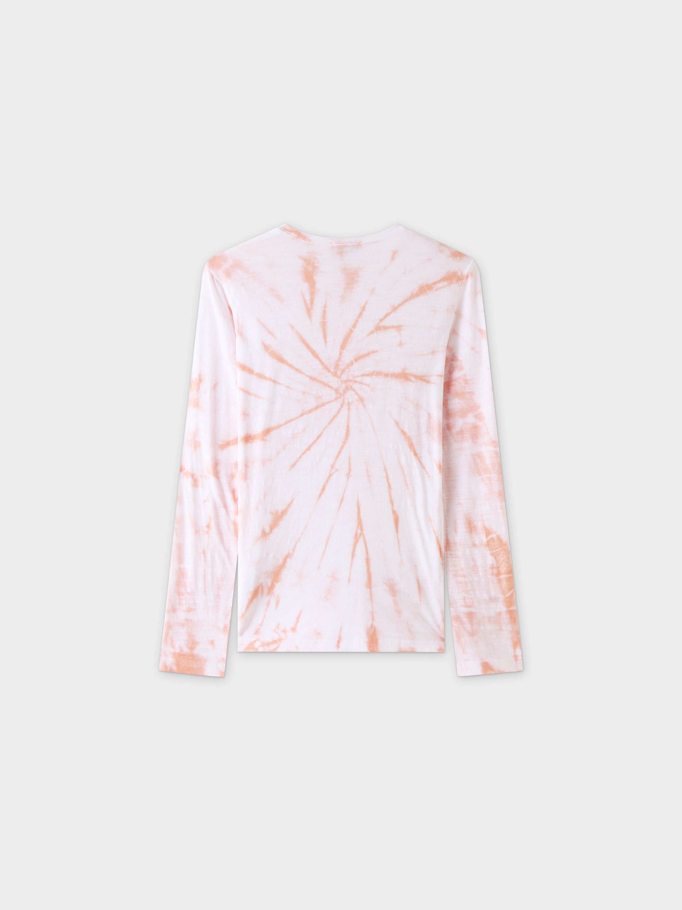 Tie Dye Swirl Tee-Blush/White