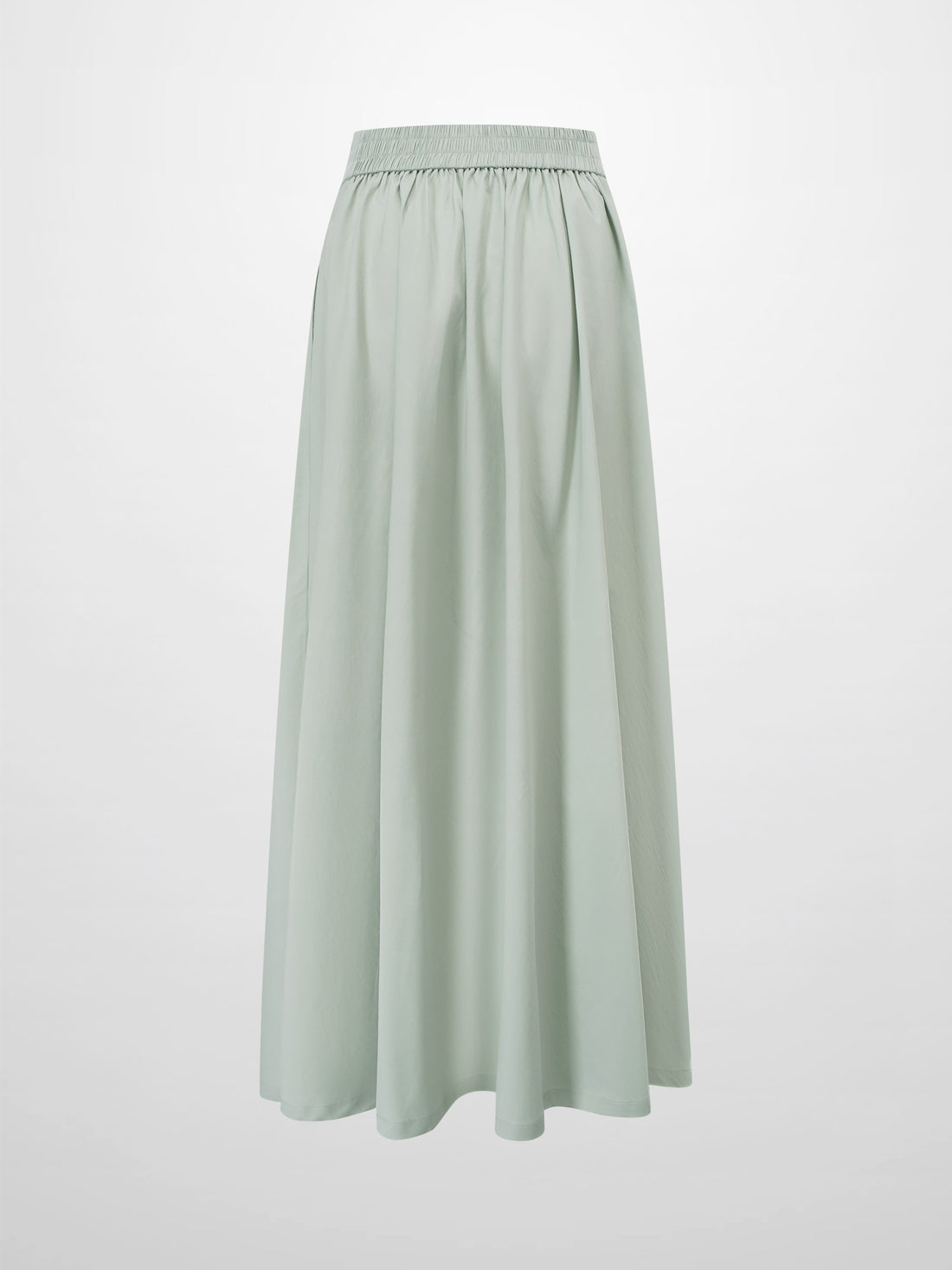 Elastic Back Maxi Cotton Blend Skirt-Dusty Mint