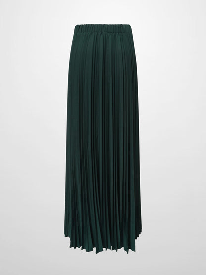 Mix Pleat Skirt-Emerald Green