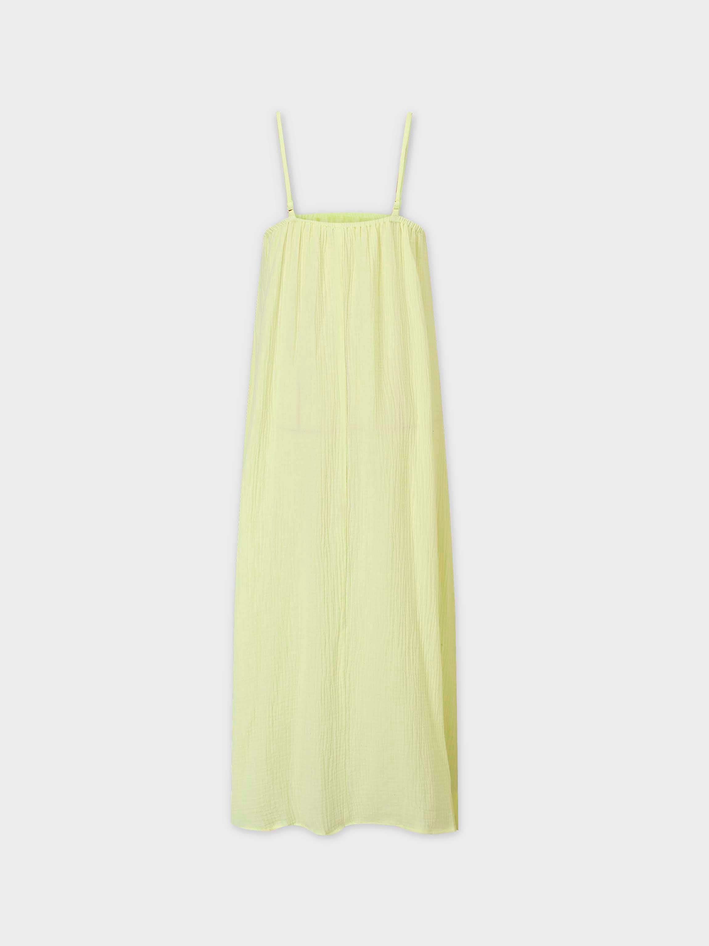 Gauze Slip Dress-Lemon Sorbet