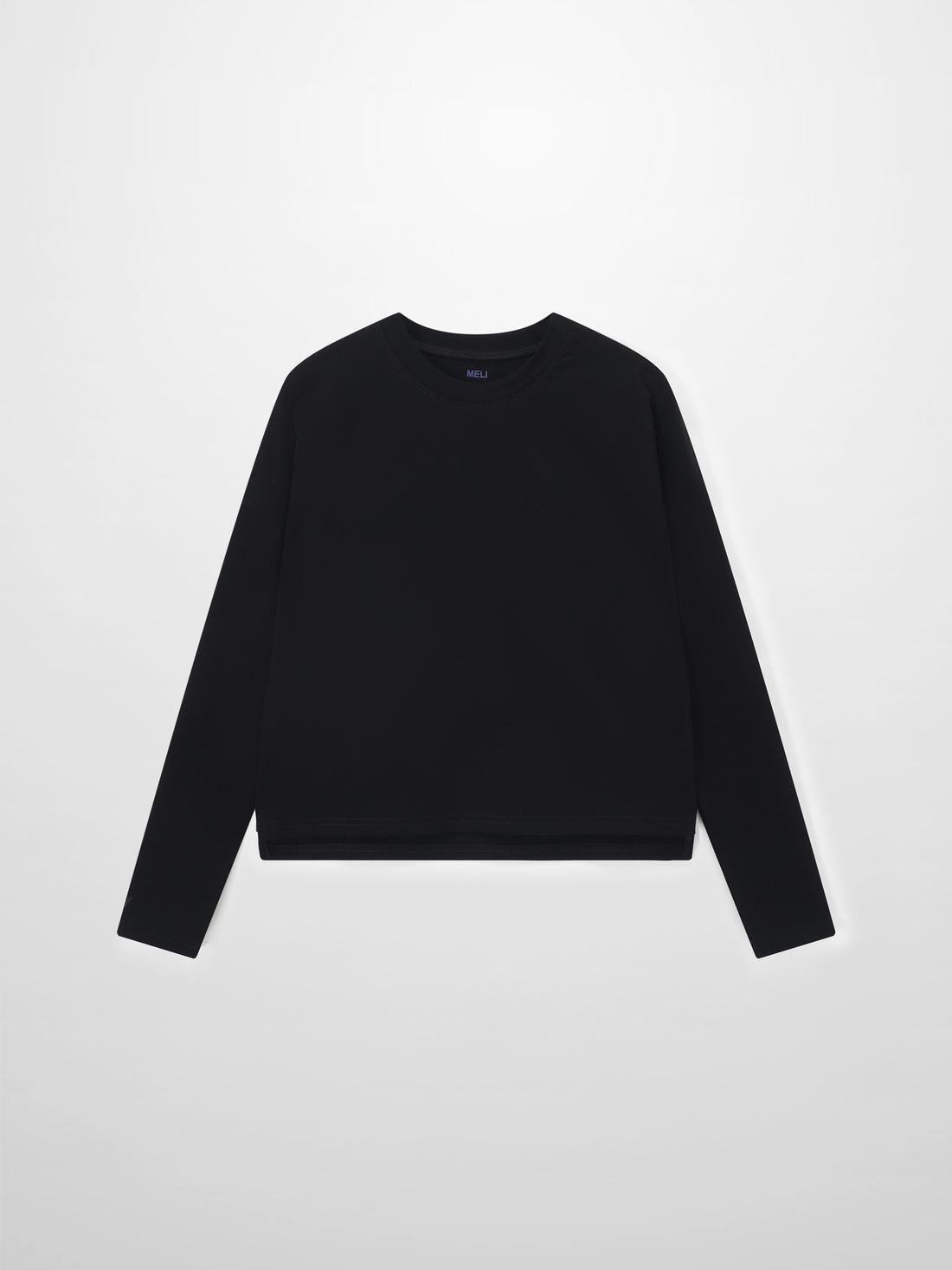 Cropped Boxy Tee-Black