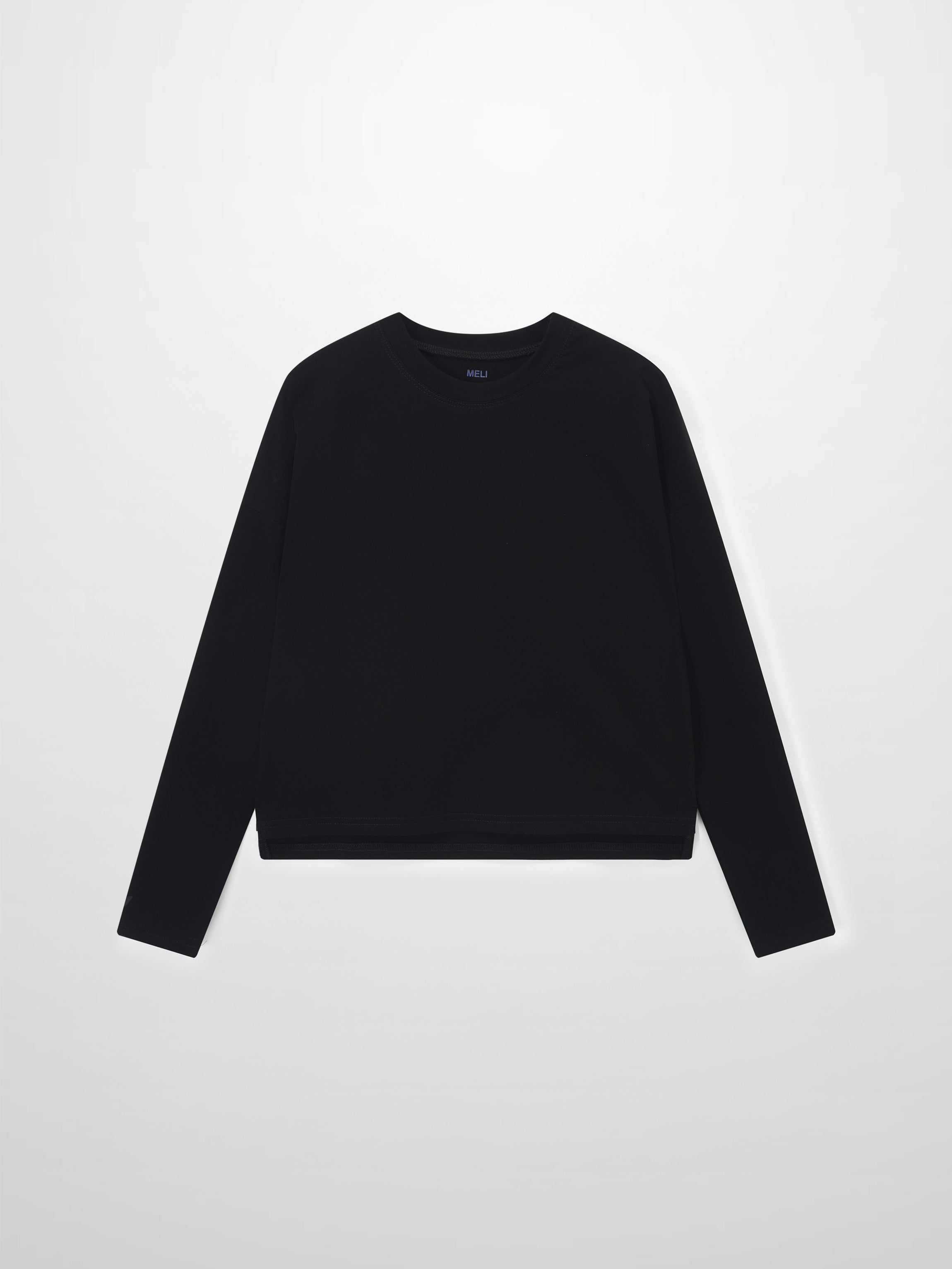 Cropped Boxy Tee-Black