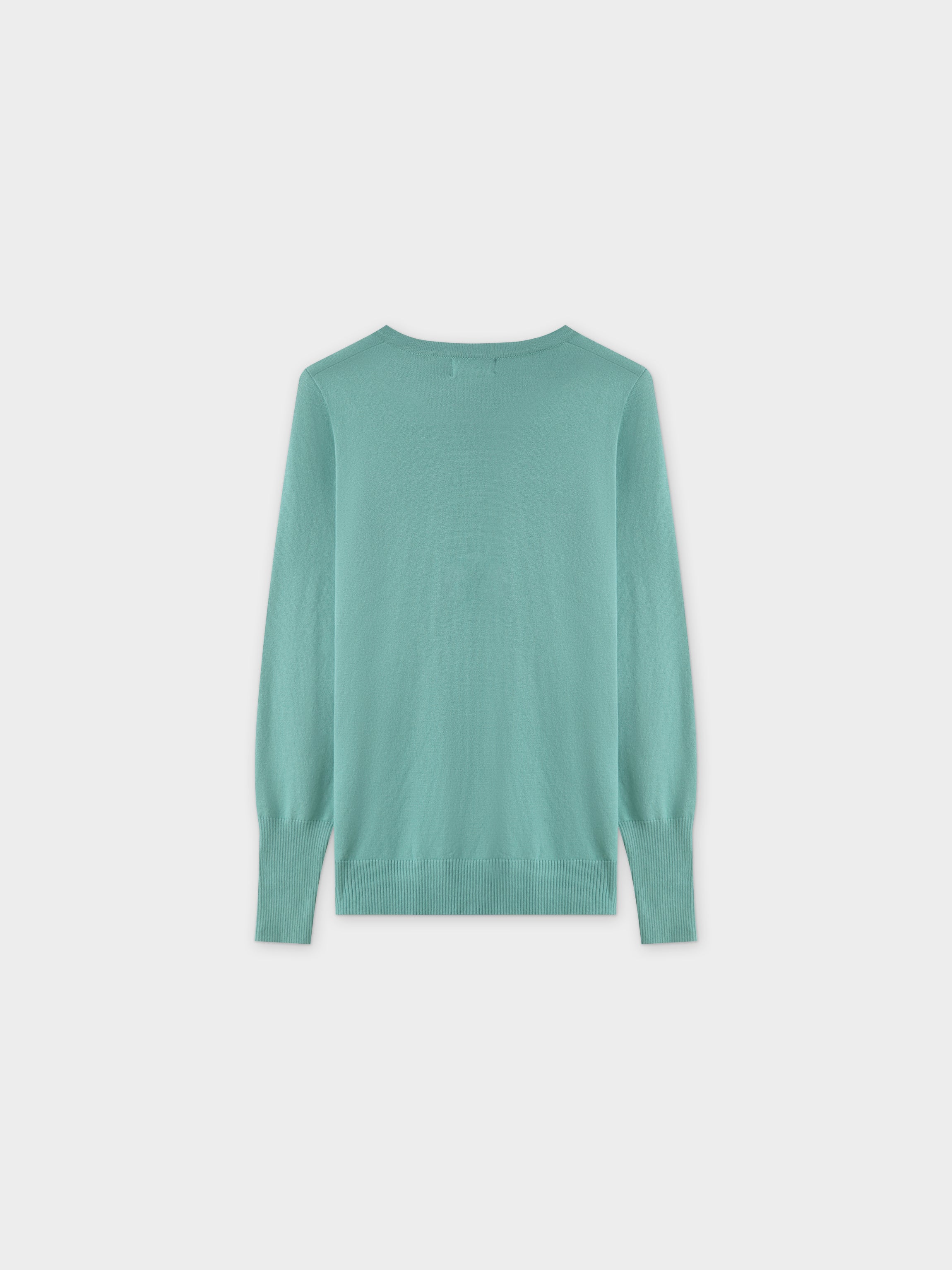 Jersey básico con cuello redondo LS-Seafoam