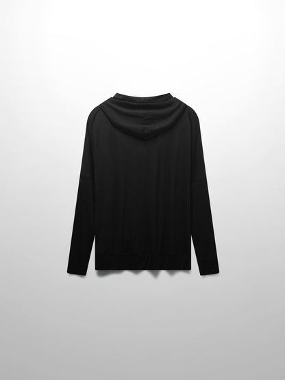 ZIP UP HOODIE-BLACK