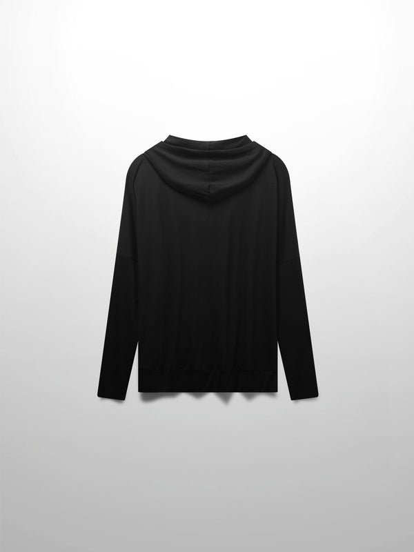 ZIP UP HOODIE-BLACK