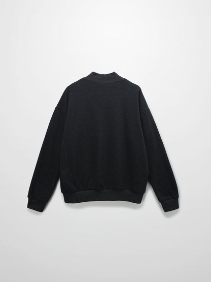 Embossed Crown Sweatshirt-Dark Heathered Grey