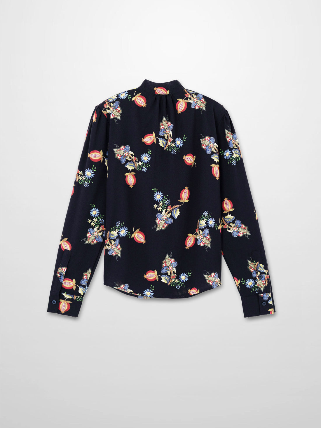Bow Blouse-Pomegranate Floral