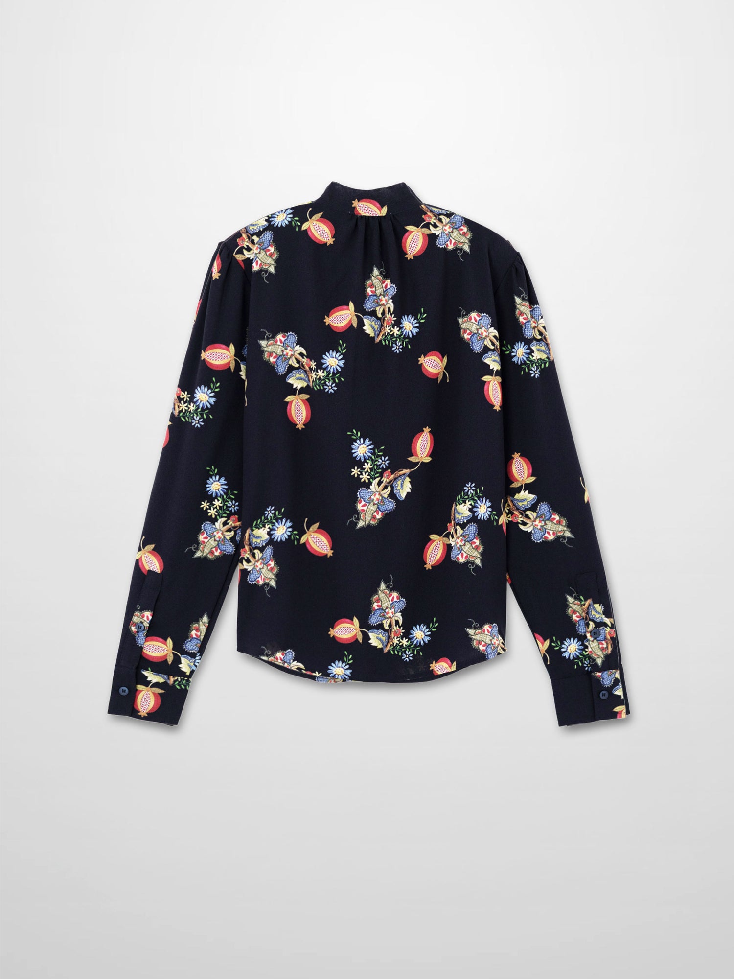 Bow Blouse-Pomegranate Floral