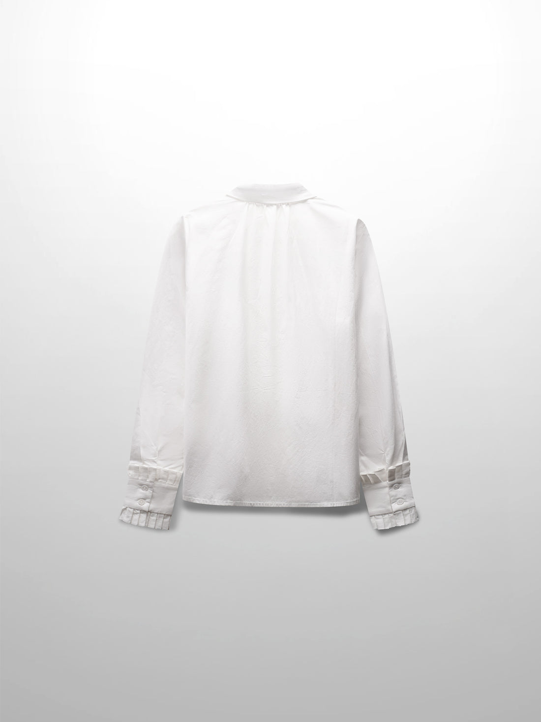 Pleat Front Blouse-White