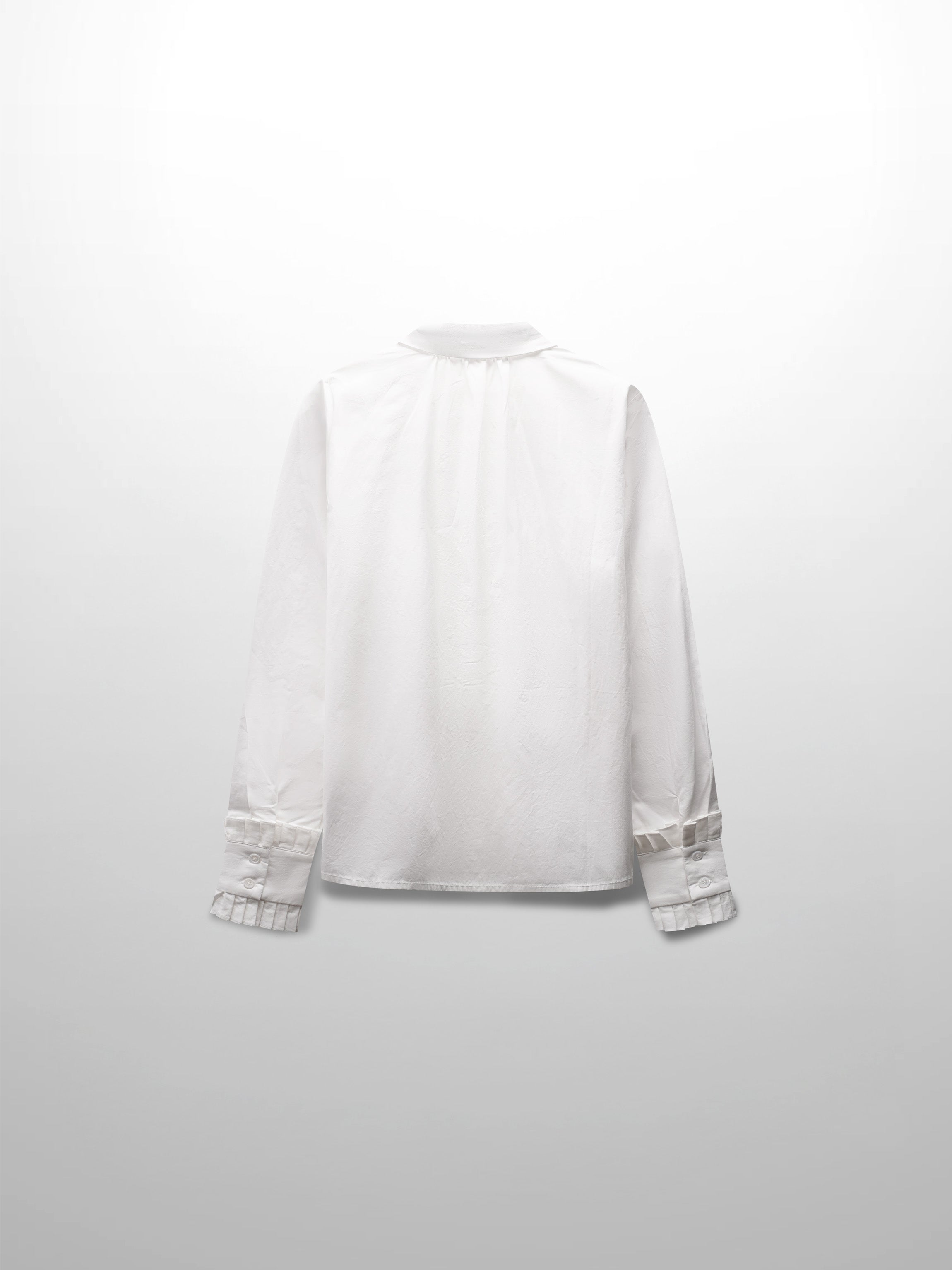 Pleat Front Blouse-White