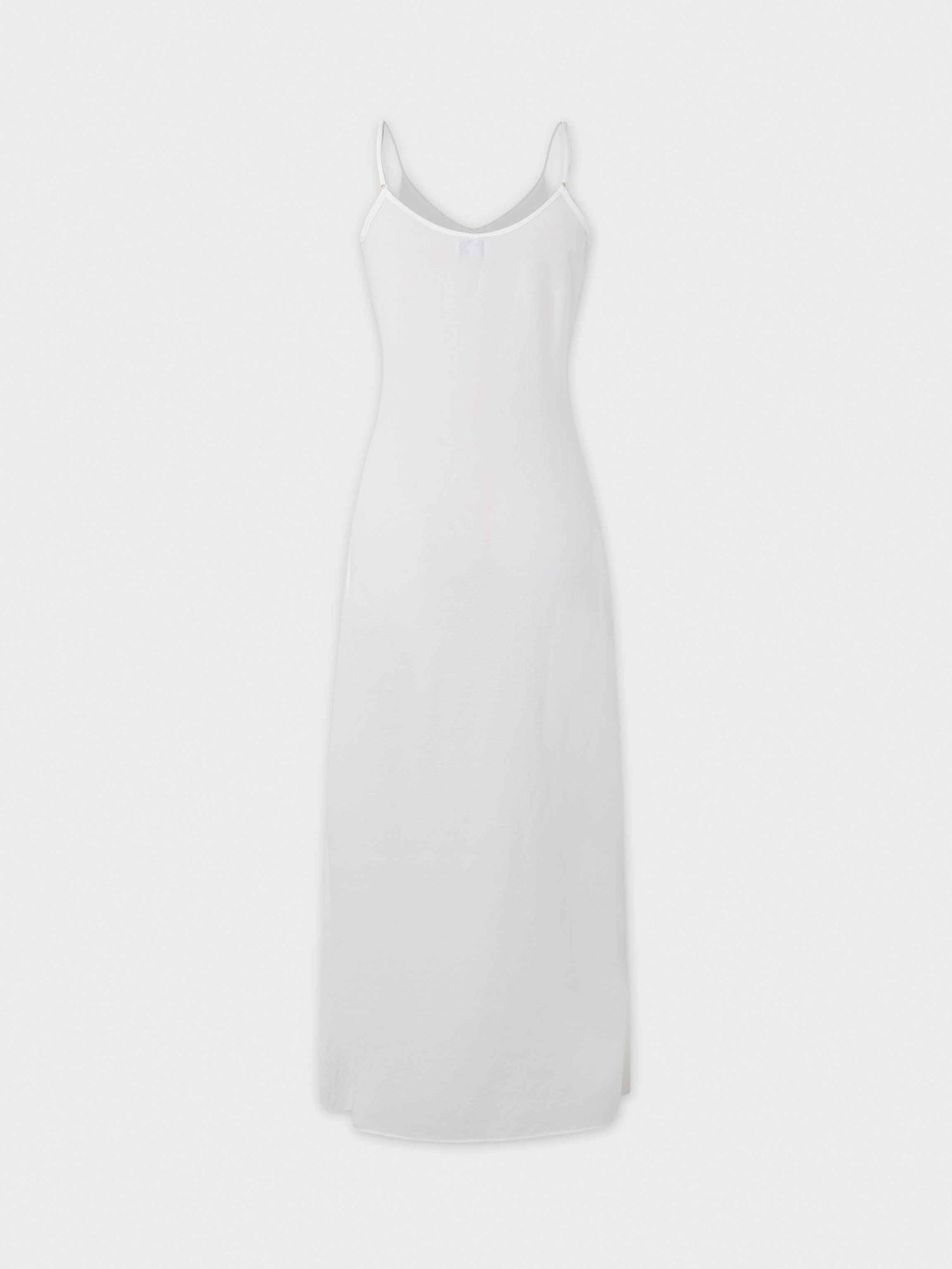 Textured Slip Dress-White