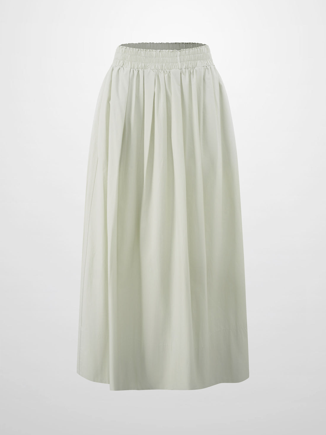 Elastic Waist Gathered Skirt-Mint