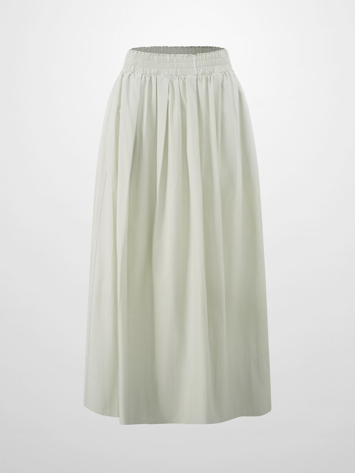 Elastic Waist Gathered Skirt-Mint