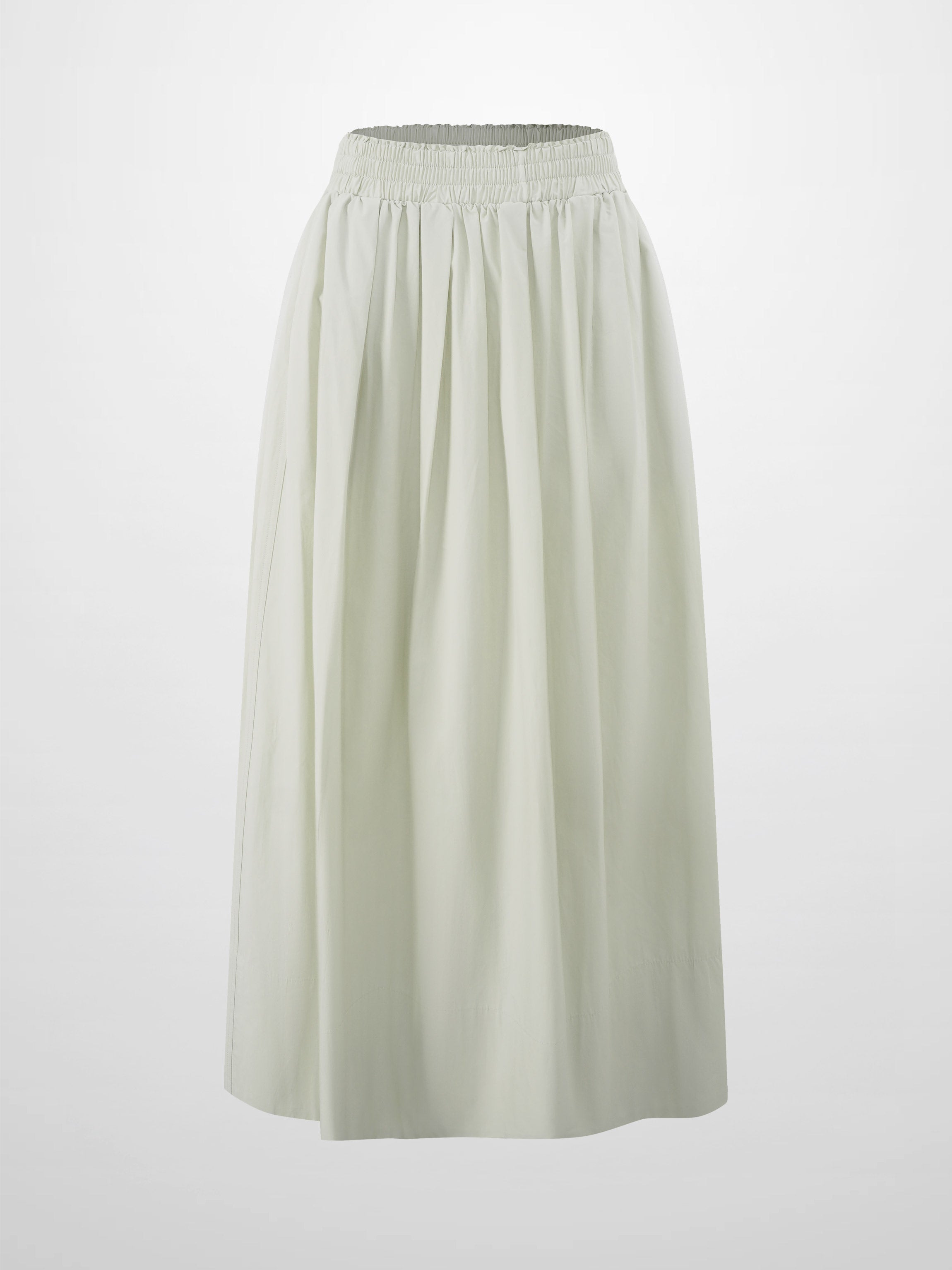 Elastic Waist Gathered Skirt-Mint