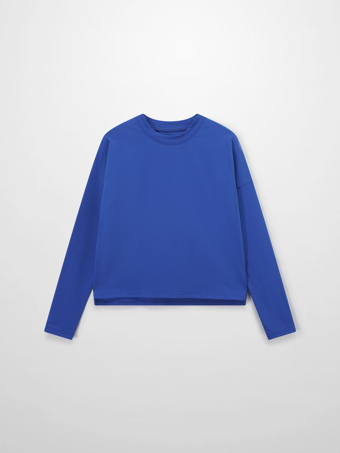 Cropped Boxy Tee-Cobalt