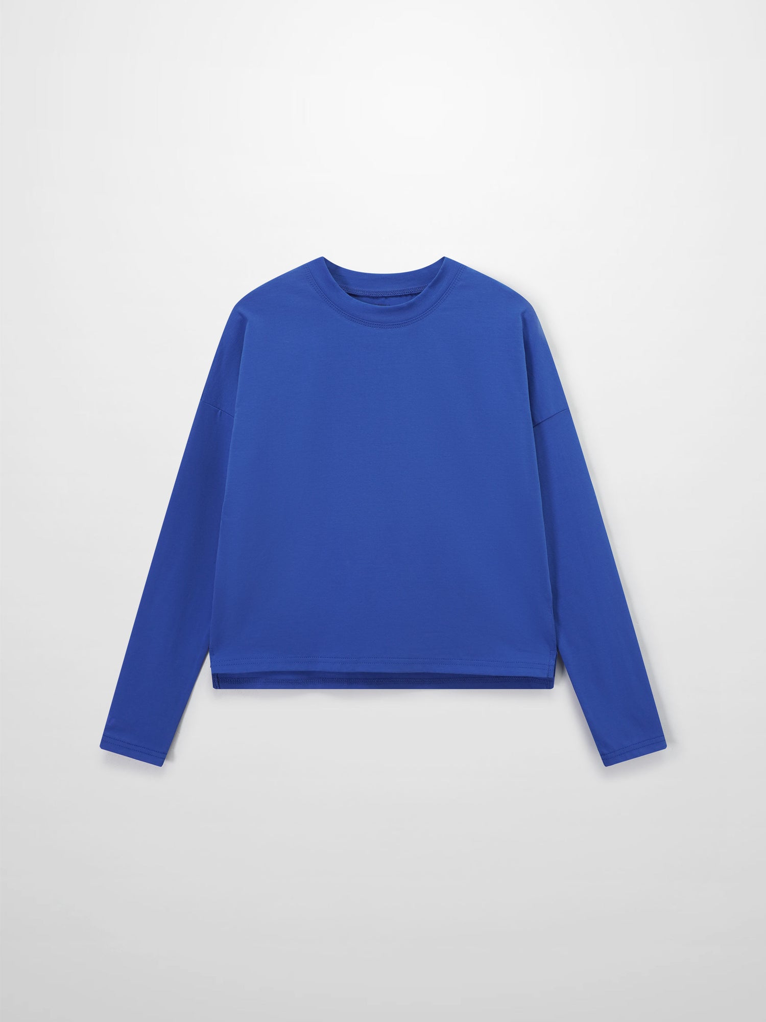 Cropped Boxy Tee-Cobalt
